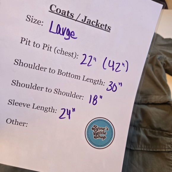 Forever 21 Mid Length Full Zip Jacket w/ Hood Olive Army Green Adult Womens Sz L - Picture 11 of 13